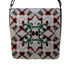 Christmas Paper Flap Messenger Bag (l)  by Celenk