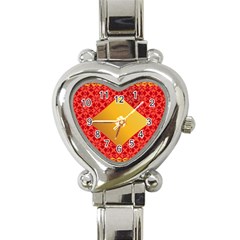 Christmas Card Pattern Background Heart Italian Charm Watch by Celenk