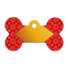 Christmas Card Pattern Background Dog Tag Bone (two Sides)