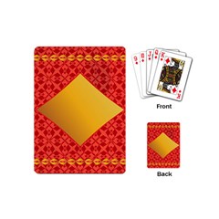 Christmas Card Pattern Background Playing Cards (mini)  by Celenk