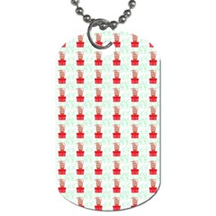 At On Christmas Present Background Dog Tag (one Side) by Celenk