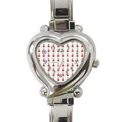 At On Christmas Present Background Heart Italian Charm Watch by Celenk