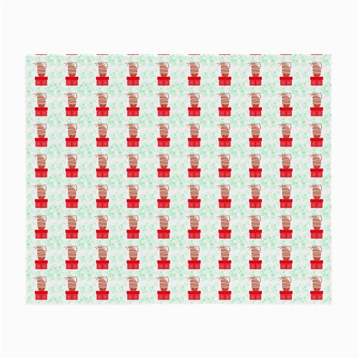 At On Christmas Present Background Small Glasses Cloth