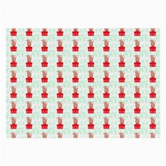 At On Christmas Present Background Large Glasses Cloth by Celenk