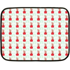 At On Christmas Present Background Double Sided Fleece Blanket (mini)  by Celenk