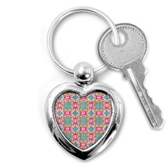 Christmas Wallpaper Key Chains (heart)  by Celenk