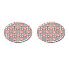 Christmas Wallpaper Cufflinks (oval) by Celenk