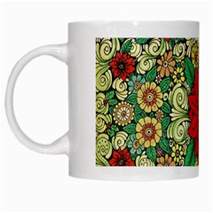 Calsidyrose Groovy Christmas White Mugs