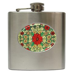 Calsidyrose Groovy Christmas Hip Flask (6 Oz) by Celenk