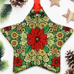 Calsidyrose Groovy Christmas Star Ornament (two Sides) by Celenk