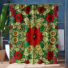 Calsidyrose Groovy Christmas Shower Curtain 60  X 72  (medium)  by Celenk