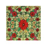 Calsidyrose Groovy Christmas Small Satin Scarf (Square) Front