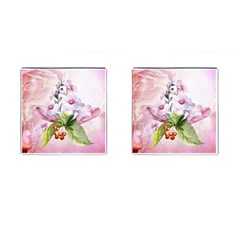 Wonderful Flowers, Soft Colors, Watercolor Cufflinks (square) by FantasyWorld7