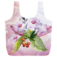 Wonderful Flowers, Soft Colors, Watercolor Full Print Recycle Bags (l)  by FantasyWorld7