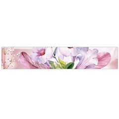 Wonderful Flowers, Soft Colors, Watercolor Large Flano Scarf  by FantasyWorld7