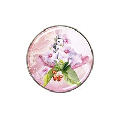 Wonderful Flowers, Soft Colors, Watercolor Hat Clip Ball Marker (4 Pack) by FantasyWorld7