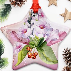 Wonderful Flowers, Soft Colors, Watercolor Star Ornament (two Sides) by FantasyWorld7