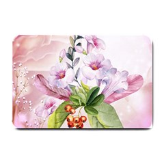 Wonderful Flowers, Soft Colors, Watercolor Small Doormat  by FantasyWorld7