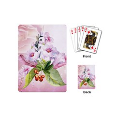 Wonderful Flowers, Soft Colors, Watercolor Playing Cards (mini)  by FantasyWorld7