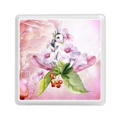 Wonderful Flowers, Soft Colors, Watercolor Memory Card Reader (square)  by FantasyWorld7