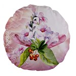 Wonderful Flowers, Soft Colors, Watercolor Large 18  Premium Flano Round Cushions Back