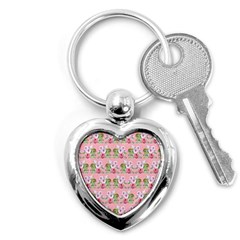 Floral Pattern Key Chains (heart)  by SuperPatterns