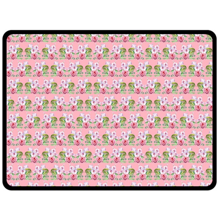 Floral Pattern Fleece Blanket (Large) 