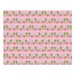 Floral Pattern Double Sided Flano Blanket (Large)  80 x60  Blanket Front