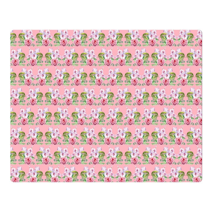 Floral Pattern Double Sided Flano Blanket (Large) 