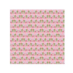 Floral Pattern Small Satin Scarf (square) by SuperPatterns