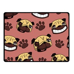 Happy Pugs Double Sided Fleece Blanket (small)  by Bigfootshirtshop