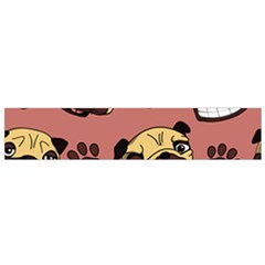 Happy Pugs Small Flano Scarf