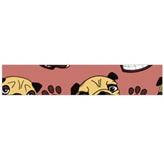 Happy Pugs Large Flano Scarf 