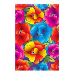 Neon Colored Floral Pattern Shower Curtain 48  X 72  (small)  by Bigfootshirtshop