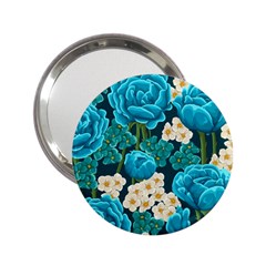 Light Blue Roses And Daisys 2 25  Handbag Mirrors by Bigfootshirtshop