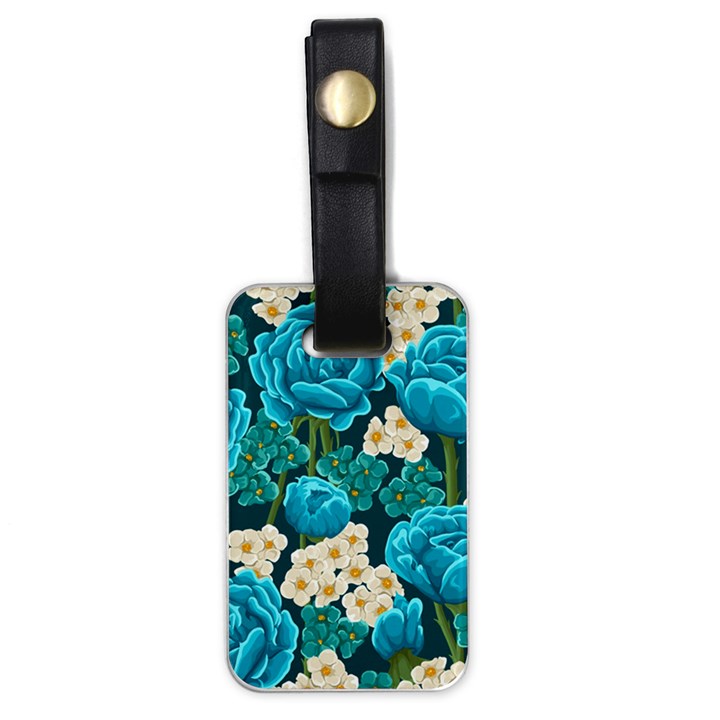 Light Blue Roses And Daisys Luggage Tags (One Side) 