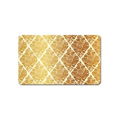 Vintage,gold,damask,floral,pattern,elegant,chic,beautiful,victorian,modern,trendy Magnet (name Card) by NouveauDesign