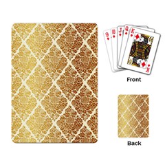 Vintage,gold,damask,floral,pattern,elegant,chic,beautiful,victorian,modern,trendy Playing Card by NouveauDesign