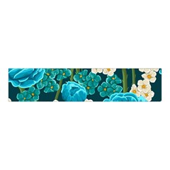 Light Blue Roses And Daisys Velvet Scrunchie by Bigfootshirtshop