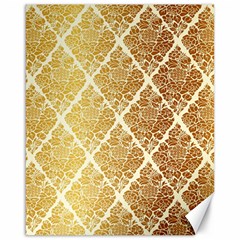 Vintage,gold,damask,floral,pattern,elegant,chic,beautiful,victorian,modern,trendy Canvas 16  X 20   by NouveauDesign