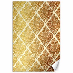 Vintage,gold,damask,floral,pattern,elegant,chic,beautiful,victorian,modern,trendy Canvas 20  X 30   by NouveauDesign