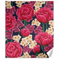 Pink Roses And Daisies Canvas 20  X 24   by Bigfootshirtshop