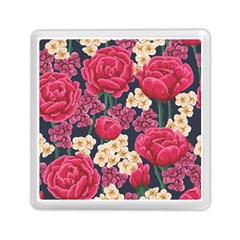 Pink Roses And Daisies Memory Card Reader (square)  by Bigfootshirtshop