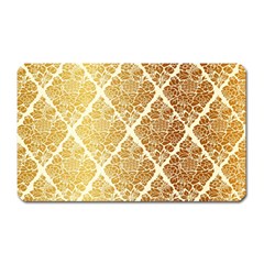 Vintage,gold,damask,floral,pattern,elegant,chic,beautiful,victorian,modern,trendy Magnet (rectangular) by NouveauDesign