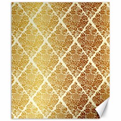 Vintage,gold,damask,floral,pattern,elegant,chic,beautiful,victorian,modern,trendy Canvas 8  X 10  by NouveauDesign