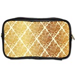 Vintage,gold,damask,floral,pattern,elegant,chic,beautiful,victorian,modern,trendy Toiletries Bags 2-Side Front