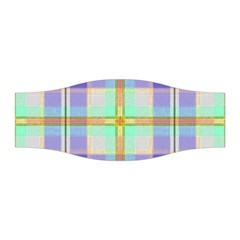 Blue And Yellow Plaid Stretchable Headband by Bigfootshirtshop