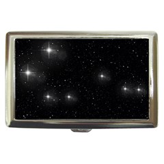 Starry Galaxy Night Black And White Stars Cigarette Money Cases by yoursparklingshop