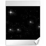 Starry Galaxy Night Black and White Stars Canvas 12  x 16   11.86 x15.41  Canvas - 1