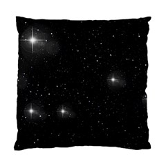 Starry Galaxy Night Black And White Stars Standard Cushion Case (two Sides) by yoursparklingshop